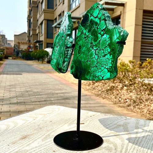 2.33+2.07LB Natural crystal Malachite wing Crystal Healing + brackets - 第 8/17 張圖片
