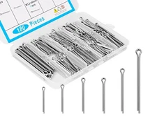 180pcs Premium 304 Stainless Steel Cotter Pin Assortment Kit, 6 Sizes Heavy Duty
