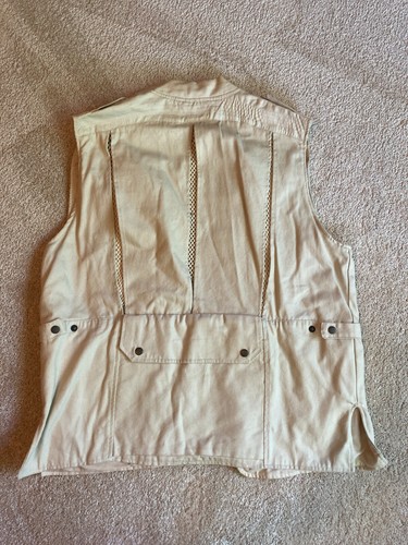 Wicked Cream Spirits Of Peace Fishing Hunting Vest Size XL Large Canvas Vintage - Picture 5 of 6