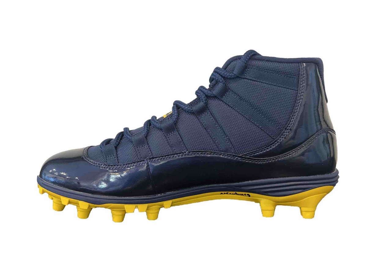 Size 13 Michigan Wolverines PE Air Jordan Retro 11 TD Mid Football Cleats NEW | eBay