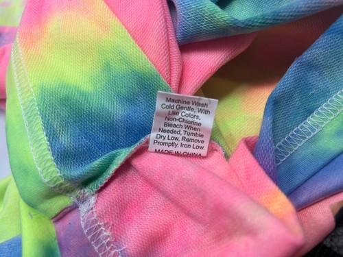 My Hero Academia Tie dye hoodIE crop top sweatshirt GIRLS SZ 16 manga 150 ANIME - Picture 8 of 10