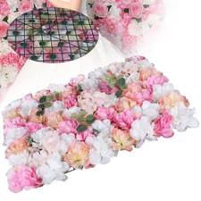 12pcs Artificial Flower Wall Panels Floral Decor Prop Wedding Party Venue Decor