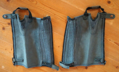 Chaps kinder grau reiten Leder Stoff Größe 10