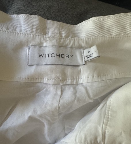 Witchery White Linen Blend Shorts Size 6 Brand New S XS - Picture 13 of 14