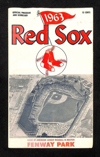 1963 Baseball Program Yankees @ Red Sox Unscored EX - Bild 1 von 3