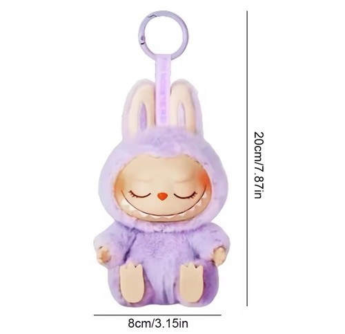 POP MART LABUBU The Monsters Exciting Macaron Plush Dolls Toy Figures Keychain - Foto 10 di 98
