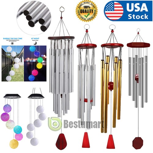 Wind Chimes Large Deep Tone Chapel Bells 6 Tubes Outdoor Garden Home Decor Gift - Picture 6 of 62