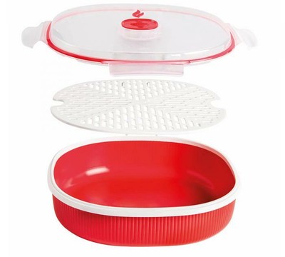 SNIPS VAPORIERA PER COTTURA MICROONDE 1 VASSOIO 2 LITRI | eBay