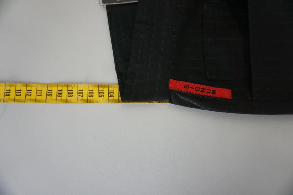 Signum Denver Hombre Confort Fit Pantalón Rayas 33/30 W33 L30 Fino Negro Nuevo - Imagen 3 de 4