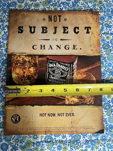 Vintage 1998 Jack Daniels Whiskey Print Ad Not Subject To Change - Picture 6 of 7