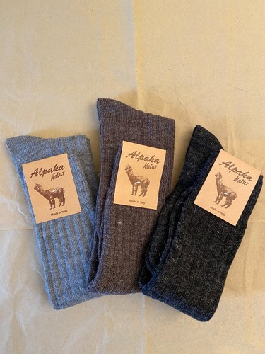 Calze invernali di Alpaca e Lana Lunghe calde e morbide 3 paia per uomo e donna - Foto 6 di 10