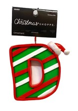 Initial Letter  D  Santa Christmas Ornament 3.75  x 3.25  x .5  Resin Hobby Lobby