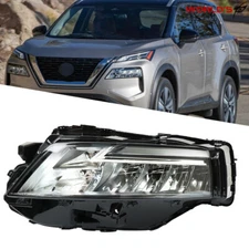 Headlight Left For nissan rogue SL/SV 2021-2023 LED Chrome Headlamp Driver Side