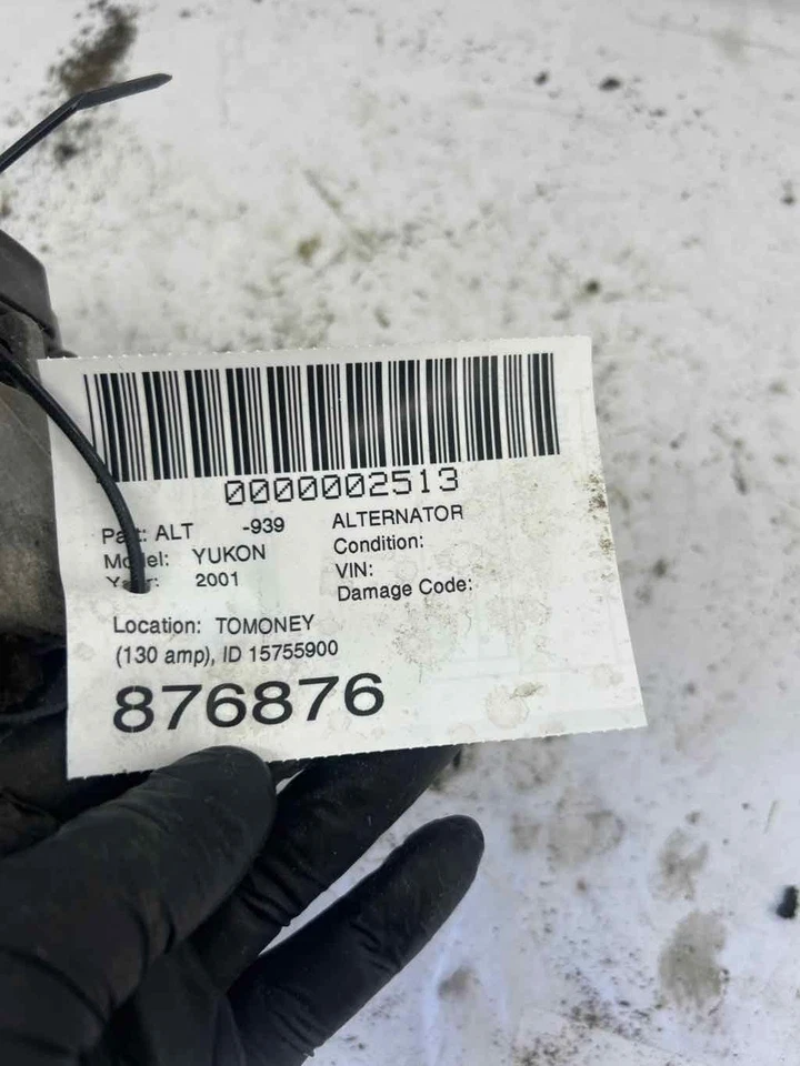 Fits 2001-2002 GMC Yukon Alternator 130 Amp OEM#:15755900 Foto 4 de 4