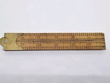 Antique J RABONE & SONS BIRMINGHAM Boxwood Rule Folding Carpenters Ruler England