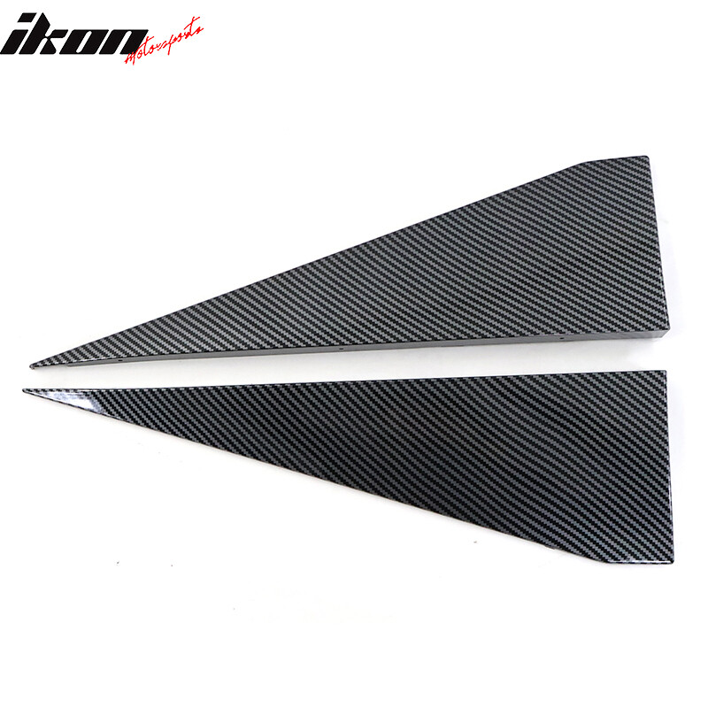 For 10-15 Chevy Camaro IKON V3 Style Side Skirts Extension Carbon Fiber Print PP
