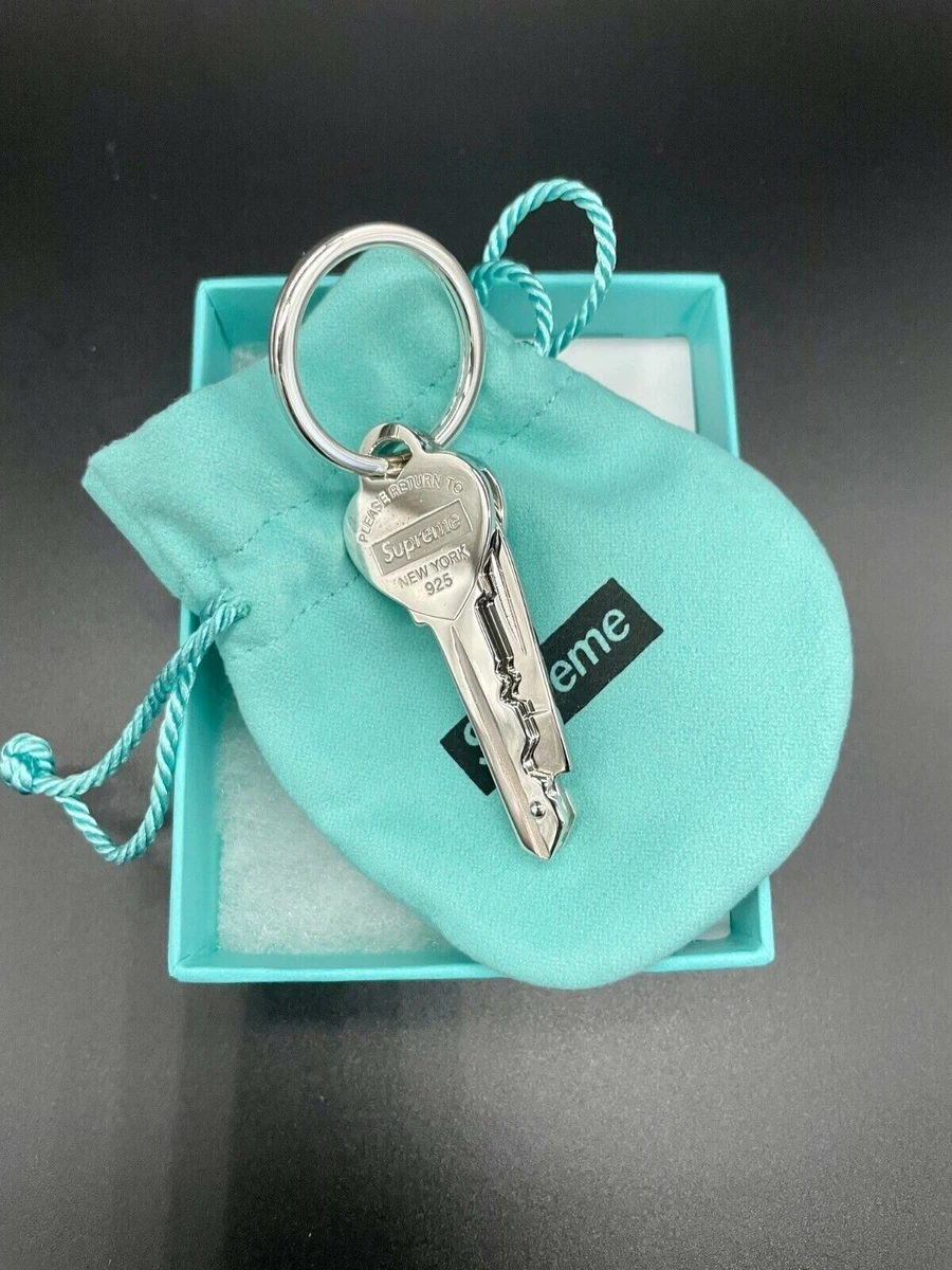 supreme tiffany heart knife key ring