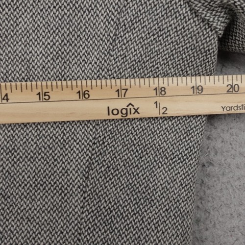 Liz Claiborne Jacket Women's 8 Gray Wool Cashmere Herringbone Equestrian Fitted - Picture 14 of 15