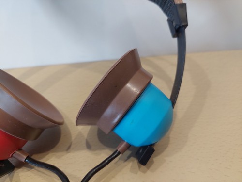 Vintage Headphones. Rare. Red and blue. - Picture 6 of 22