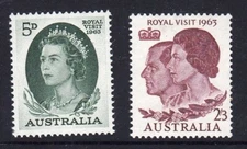 1963 Australia Pre-decimal Stamps - Royal Visit - MNH set of 2