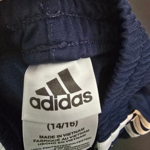 Adidas Boys Active Athletic Side Stripe Jogger Pants Blue White Size Large 14/16 - Picture 5 of 9
