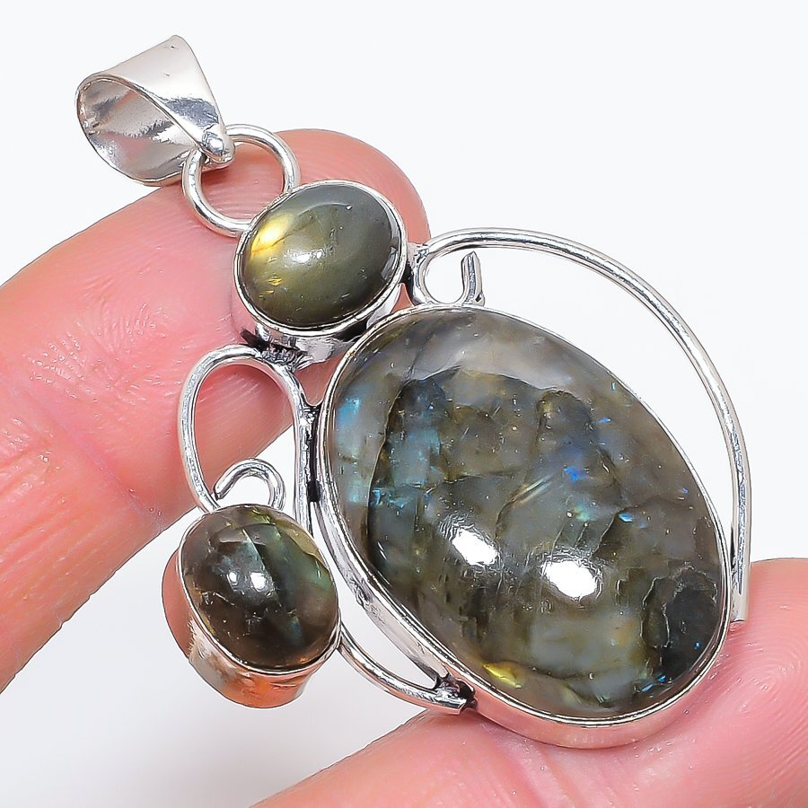 あ　GAGAN chaand labradrite silver925 あ GAGAN chaand labradrite silver925