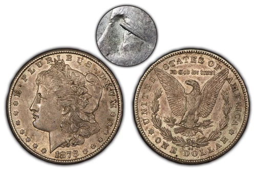 1878-CC $1 Morgan Silver Dollar - VAM-20 Line in Eye R-5 - AU - SKU-B2780