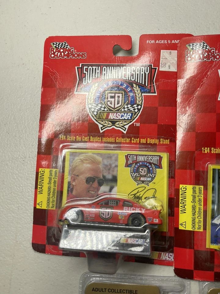 Lot Of 3 Diecast Racing Champions 50th Anniversary Gold Dick Trickle 64 Ricky 50 - Image 4 of 4