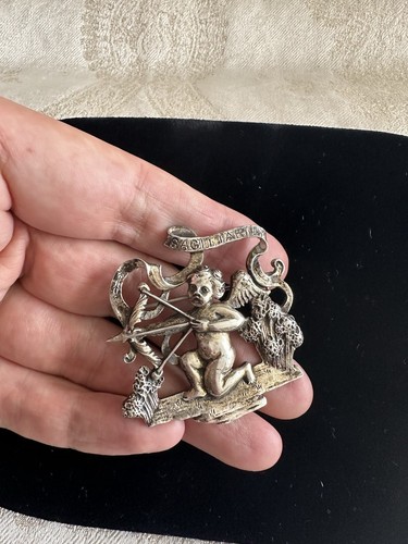 Vintage Cini Sterling Zodiac Sagittarius Brooch Pin 1940s Astrology Detailed - Picture 4 of 14