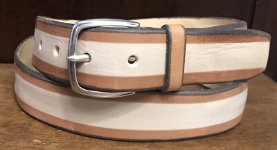 Vintage Unisex Orciani Belt Leather Logo Buckle Made Italy  display picture 1