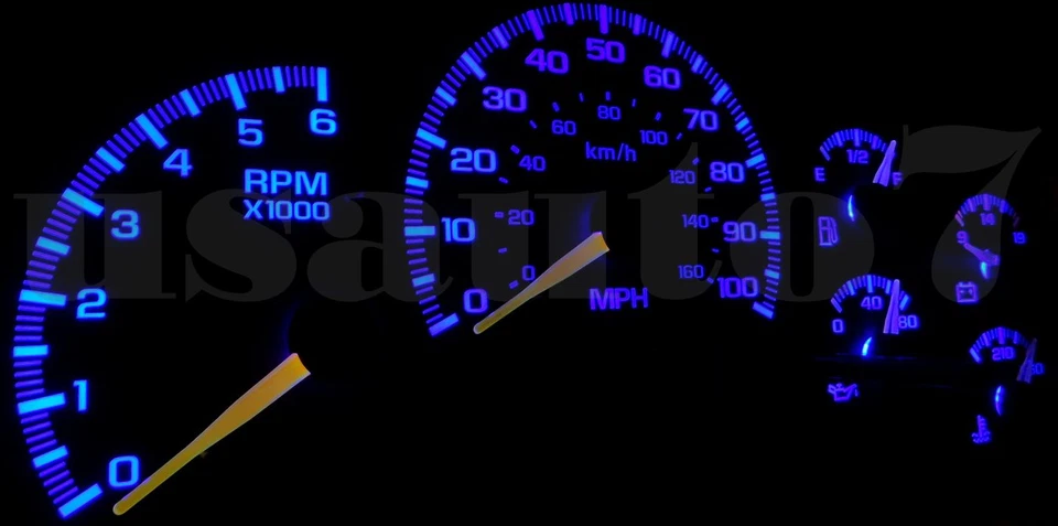 Dash Instrument Cluster Gauge BLUE LED LIGHT KIT Fits 99-02 GMC Sierra 1500 2500 Foto 3 de 4