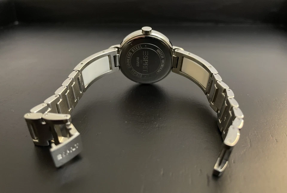 Esprit Damenuhr SUPREME WHITE Analog Quarz Edelstahl  Spange weiß/silber elegant - Bild 4 von 4