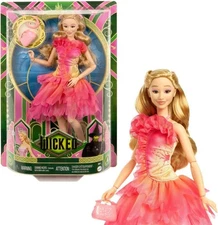 NEW Mattel's WICKED 11" Fashion Doll "GLINDA" Pink Dress W/Purse