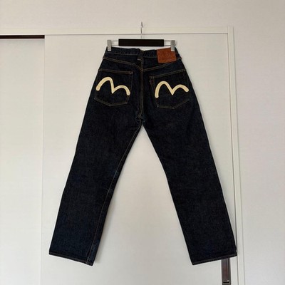 Ebisu Jeans Straight Dark Blue Denim Cotton Made in Japan Used