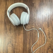 White Wired Headband Over-Ear Headphones 3.5mm Jack Double Earpieces