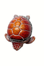 Brown Sea Turtle Baby Figurine 2.75" W Home Decor Nautical Ocean Resin Gift