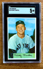1954 Bowman - Mickey Mantle #65 SGC 5!