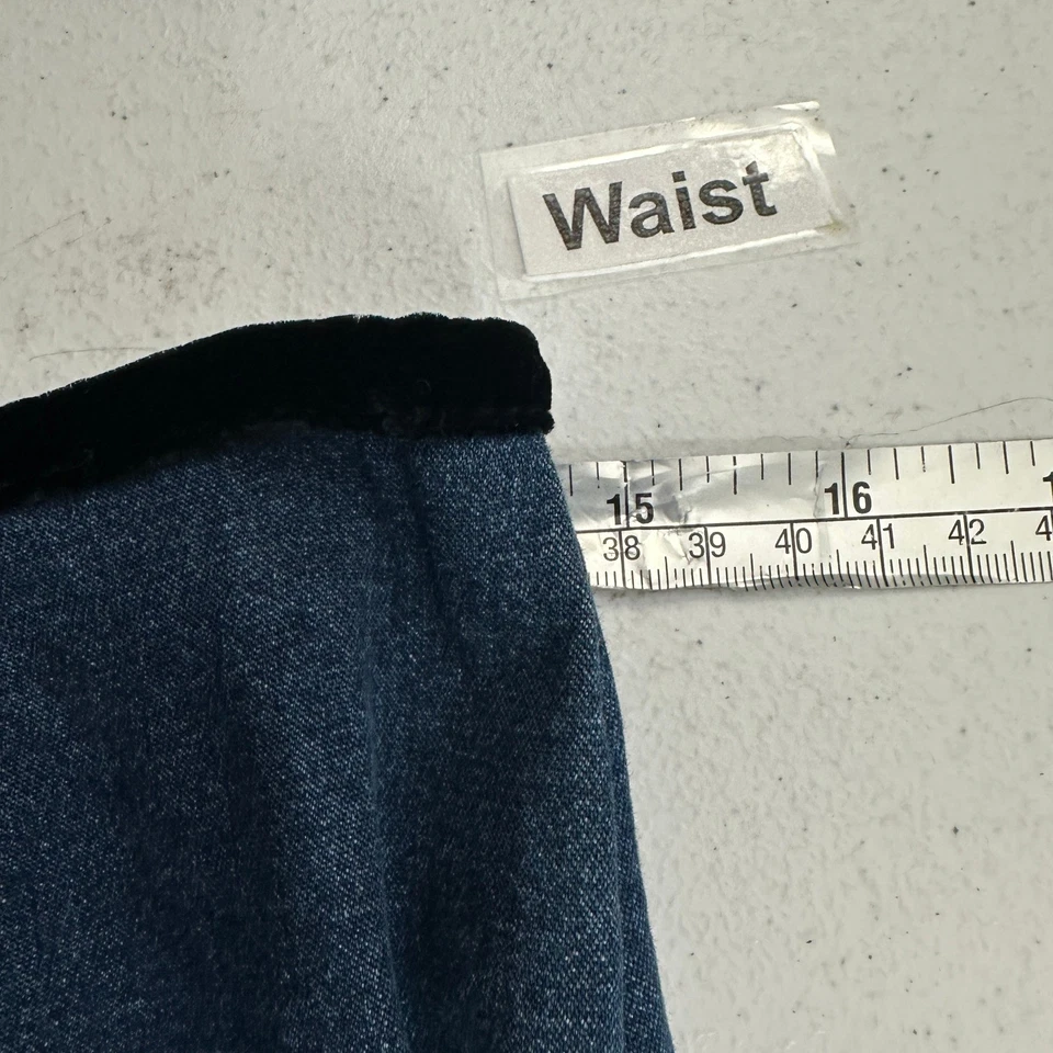 Falda Boho Patchwork Hecha a Mano Para Mujer Talla M Azul Lagenlook Artística Cottagecore Foto 4 de 4