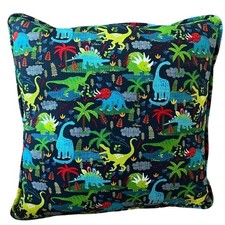 Kids Dinosaur Pillow Colorful T-Rex, Brontosaurus,  Friends Custom Made 16"