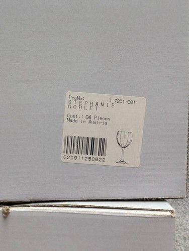 7er Set Vintage Mikasa Stephanie Optik Schale Wasser Wein Kelche Kristall Elegant - Bild 11 von 14