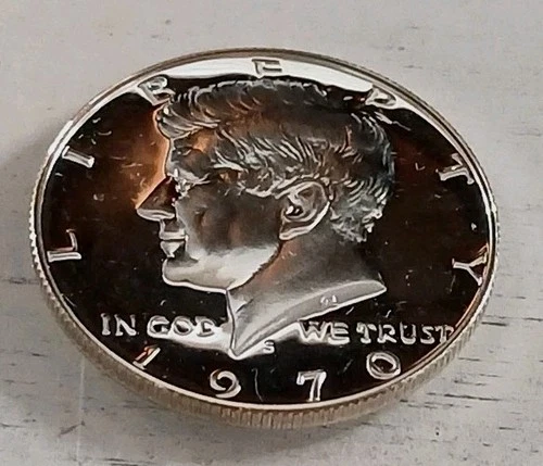 1970-S 40% Silver Kennedy Half Dollar Lower Quality Proof ~ Free Shipping! #2