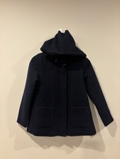 Mayoral Girl's Navy Blue Parka Coat Heavy Fur Lined Removable Hood size 12