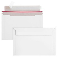 100 Pack 6.5x4.5 inch Rigid Mailer Self Seal Photo Document Mailers, Stay Fla...