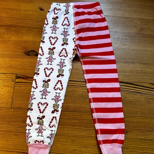 Hanna Andersson Grinch Cindy Lou pink red striped pajama pants SIZE 5 - Picture 4 of 4