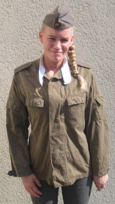 NVA Felddienst Sommer NVA Uniform Jacke  DDR ,MfS  Gr. 46 sehr ,sehr klein  !!!!