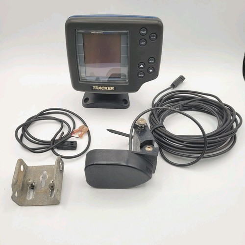 Humminbird Tracker Wide Eye Depth Finder Head Unit Cables Bracket Transducer