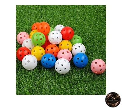Joyberg Übungsgolfbälle 24er Pack 42 mm 7 Farben Kunststoff Indoor/Outdoor Spin