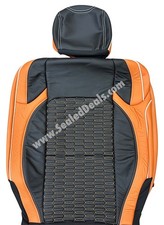 Orange And Black Leather Seat Covers W Hexagon Stitching For Jeep Wrangler Orange And Black Leather Seat Covers W Hexagon Stitching For Jeep Wrangler