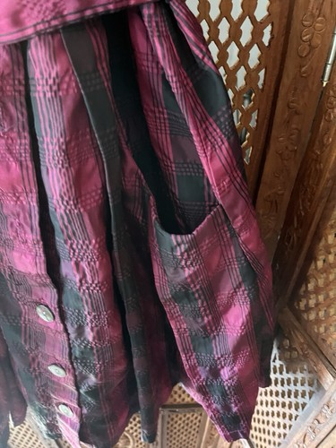 Twelve by Twelve LA Plaid Sleeveless Dress Belted Shirt Dress Size M - Picture 4 of 6
