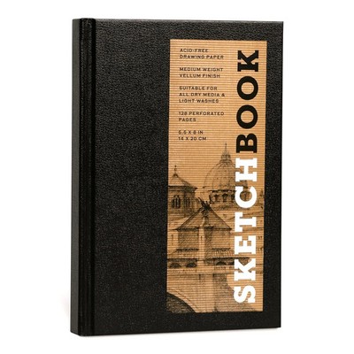 Sketchbook 5.5 X 8'' Black Hardcover Mixed Media Sketchbook for Drawing: Acid-Fre